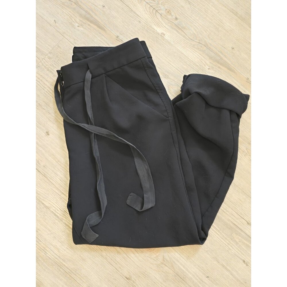 Aritzia Wilfred Allant Pants Black Crepe Trousers Ankle Women’s Size‎ 0